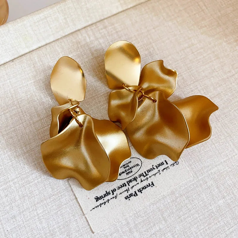 Dahlia Geometric Drop Earrings