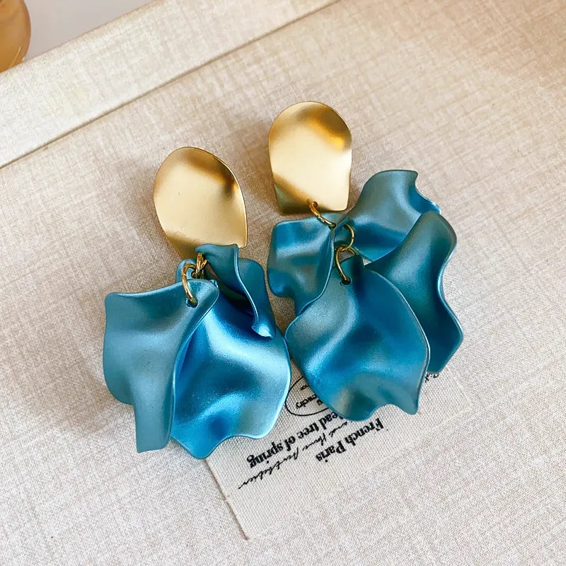 Dahlia Geometric Drop Earrings