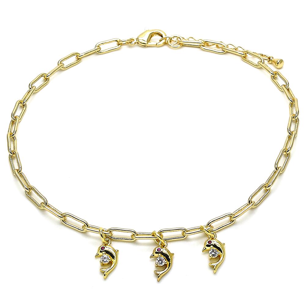 Tasha Dolphin Gold Anklet
