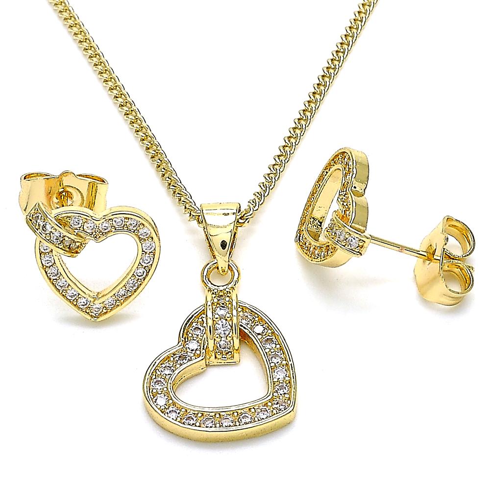 Keira Diamond Heart Necklace Set