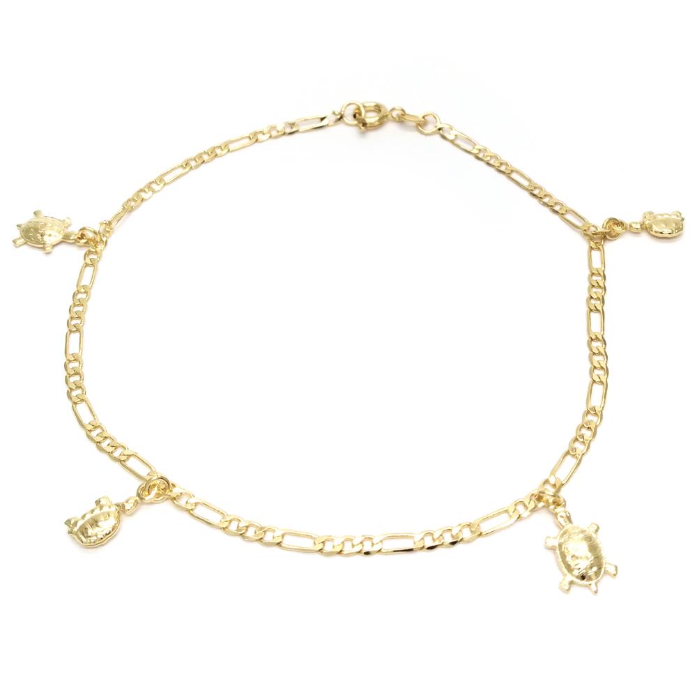 Gold Filled Turtle Charm Anklet