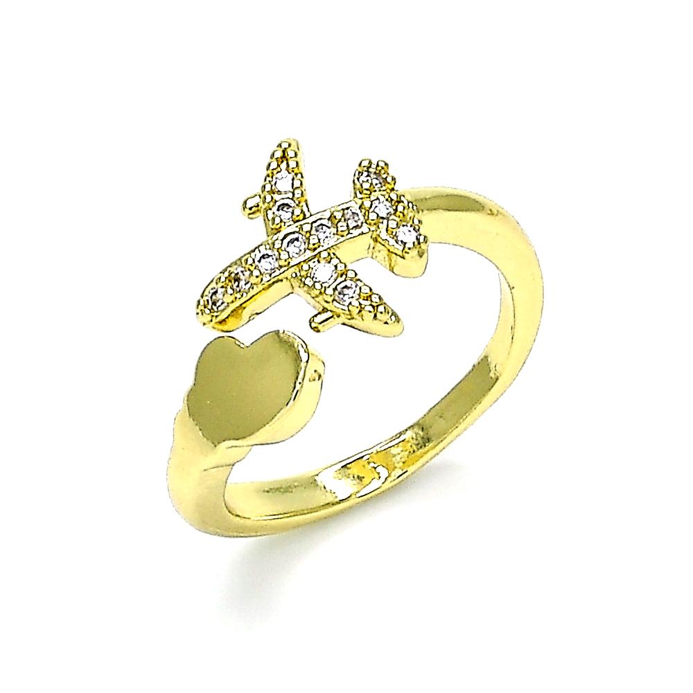 Rhinestone Plane Adjustable Ring