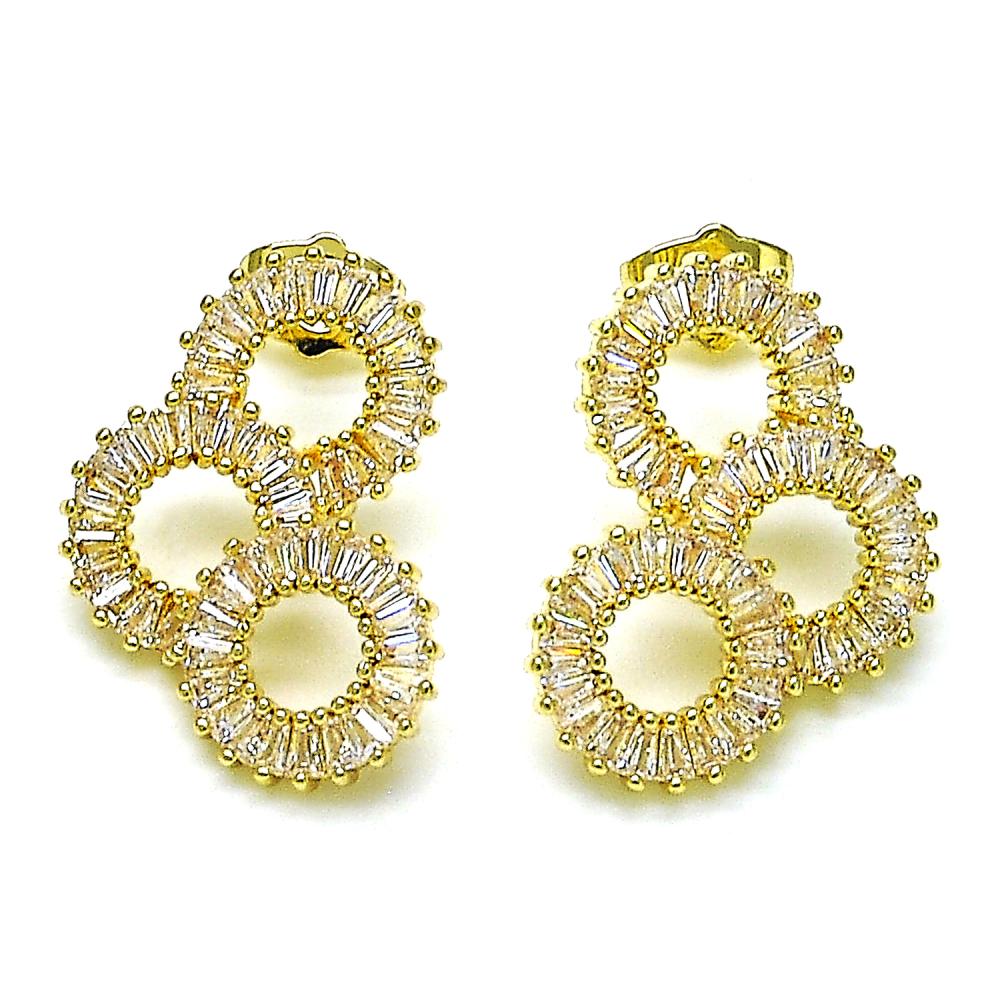 3 Ring Drop Earrings