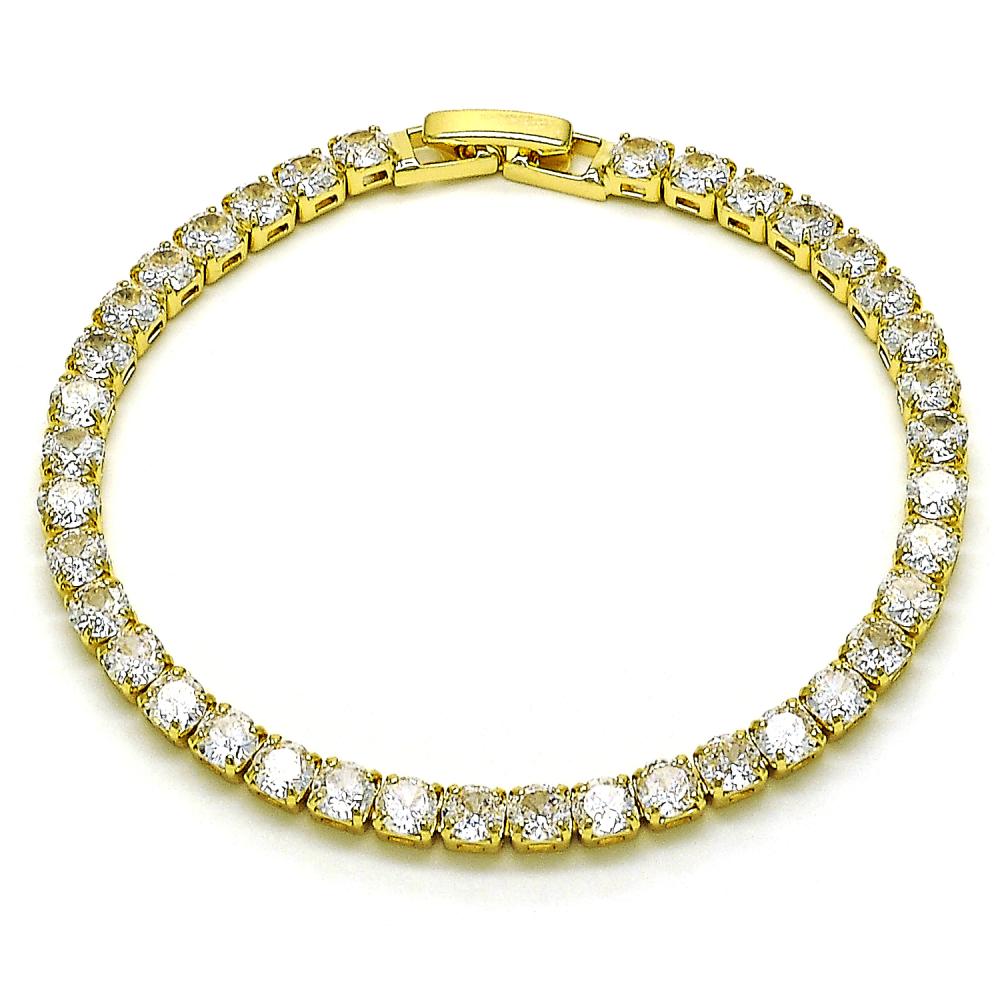Sapphire Gold Diamond Tennis Bracelet