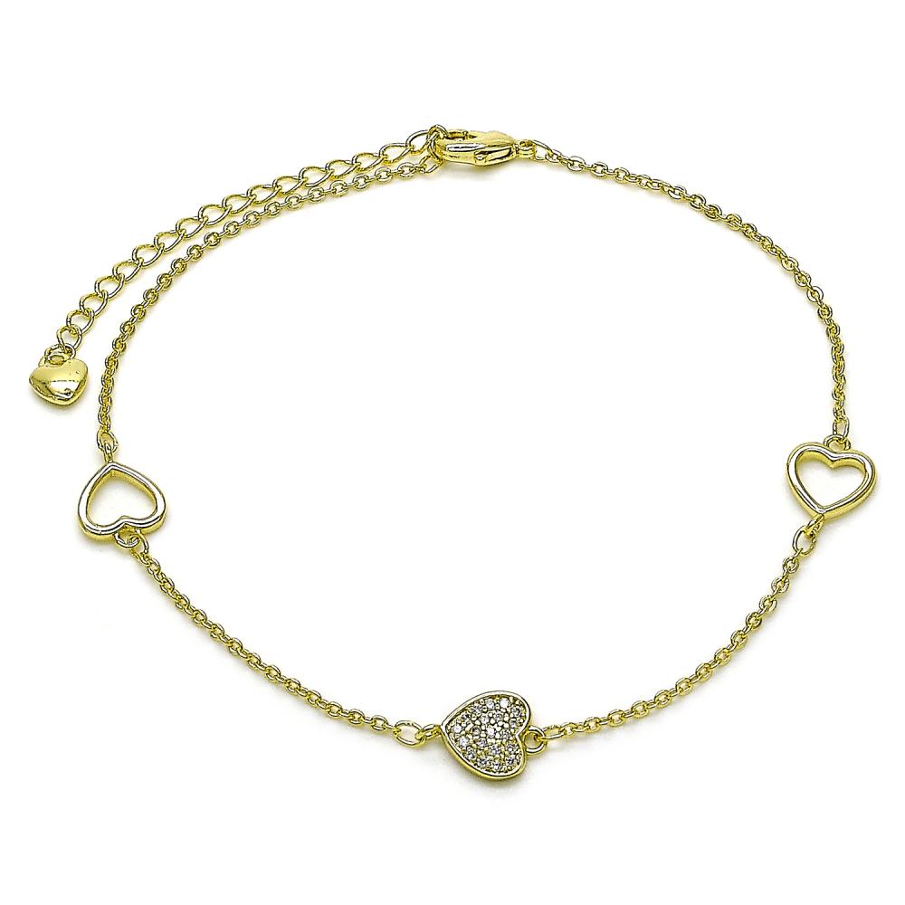 Gold Filled Faith Heart Anklet