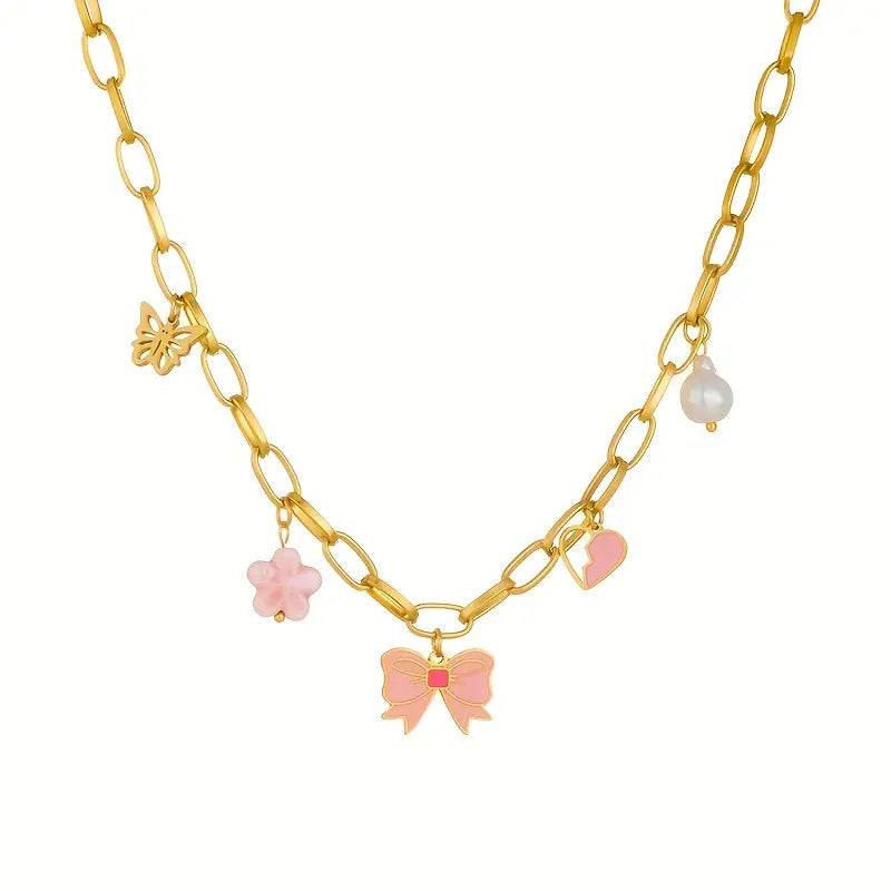 Alaia Gold Plated Charm Necklace