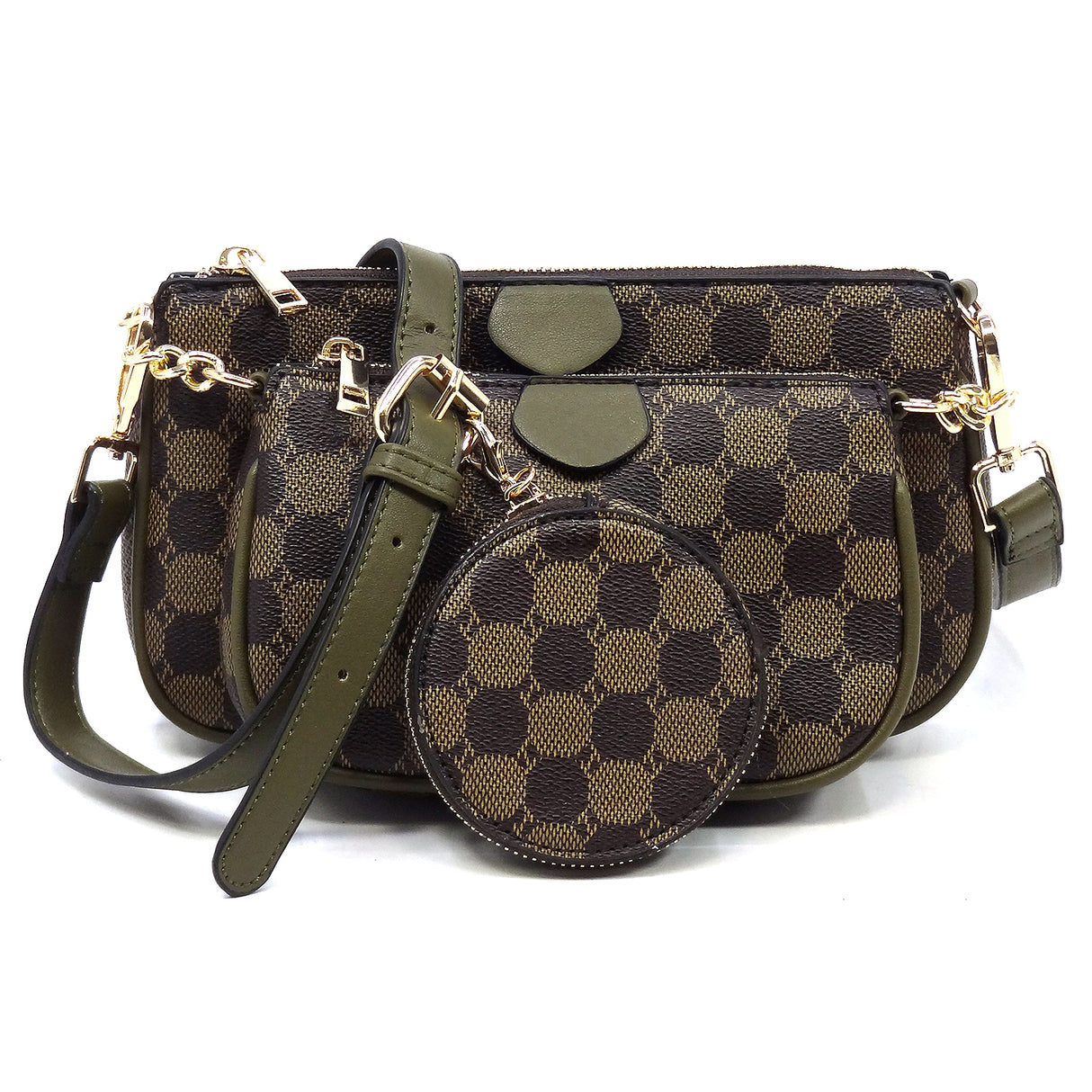 Cadet Monogram 3pcs Crossbody Bag