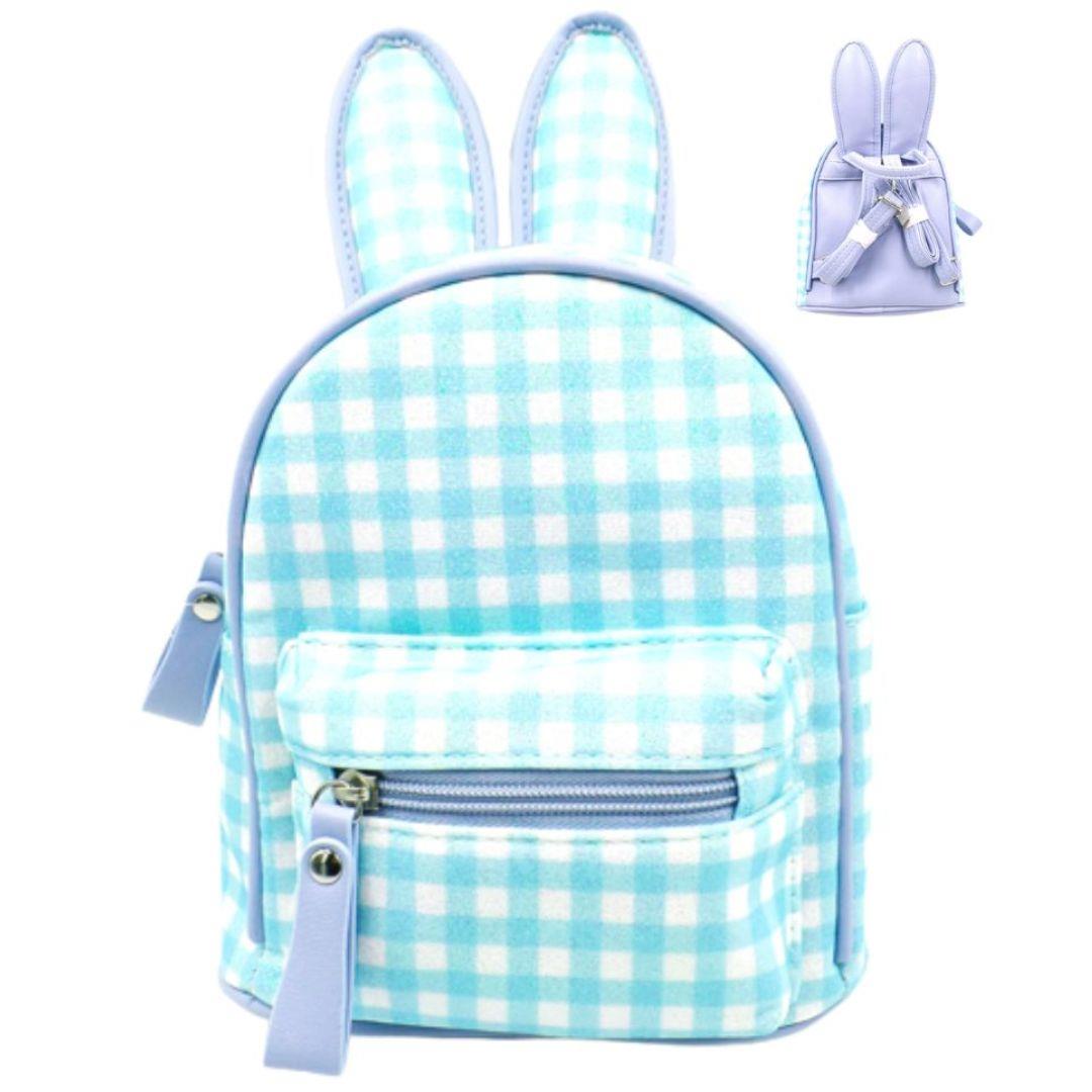 Checkered Bunny Ear Backpack