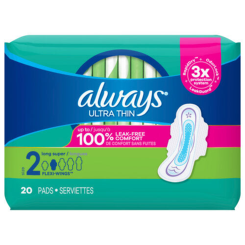 Always Ultra Thin Pads - Long Super Size 2 (20ct)