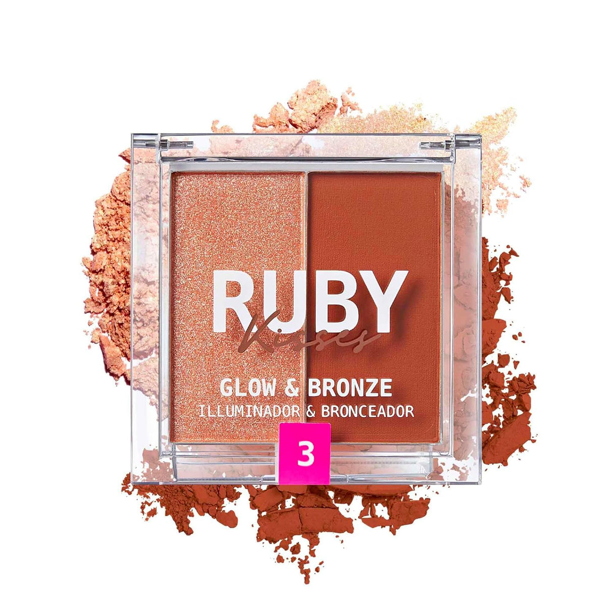 Ruby Kisses Glow & Bronze Highlighter Bronzer Duo
