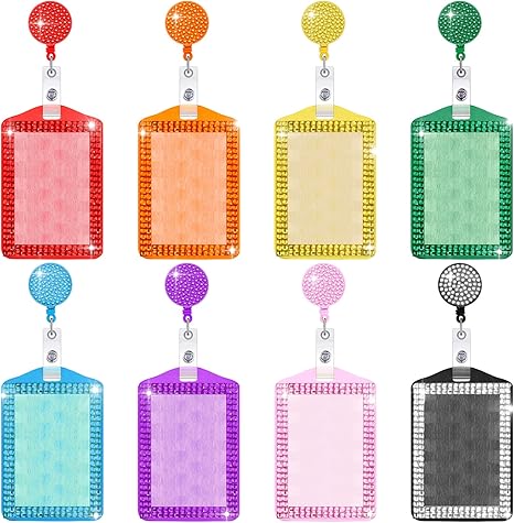 Rhinestone ID Badge Holder