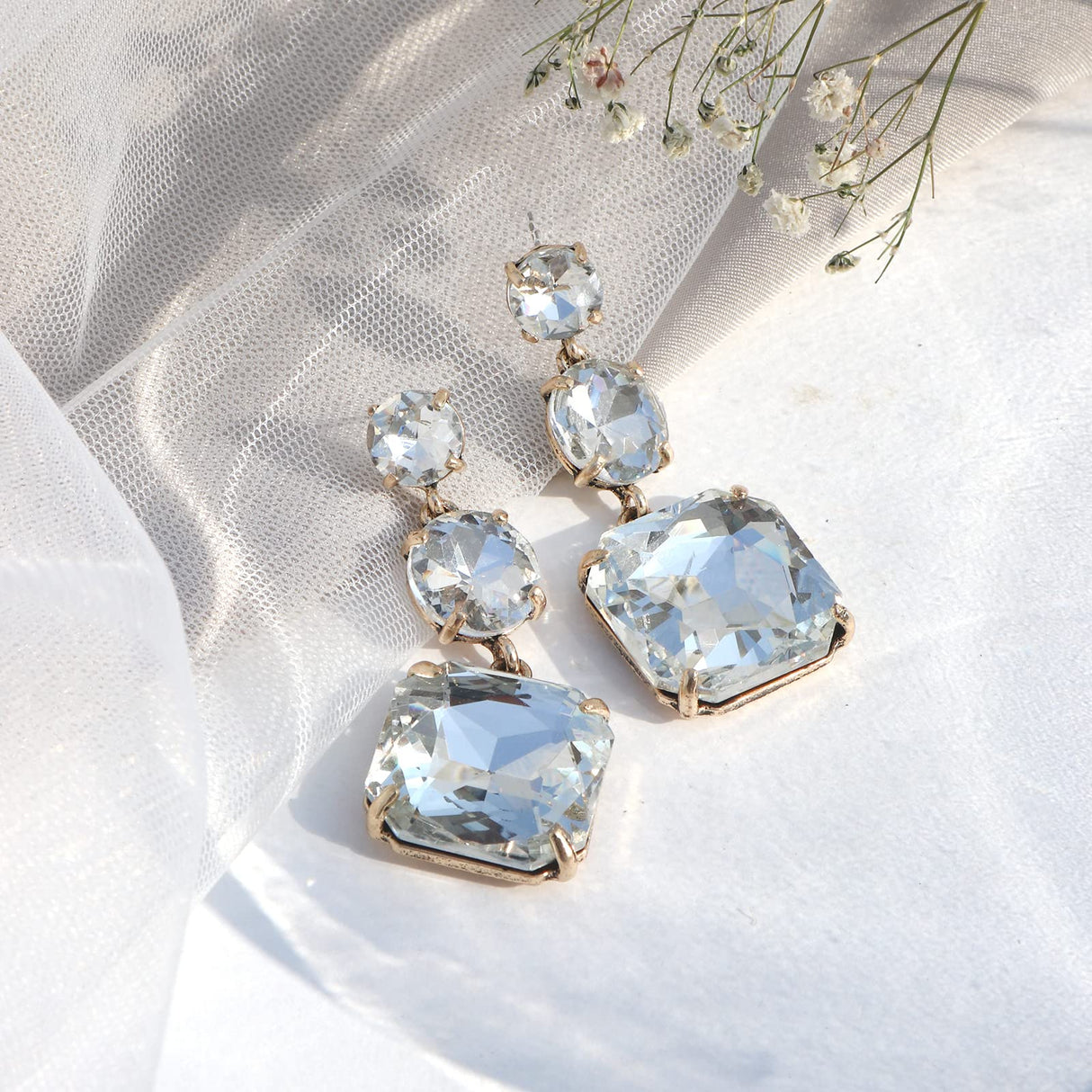 Nancy Geometric Drop Earrings