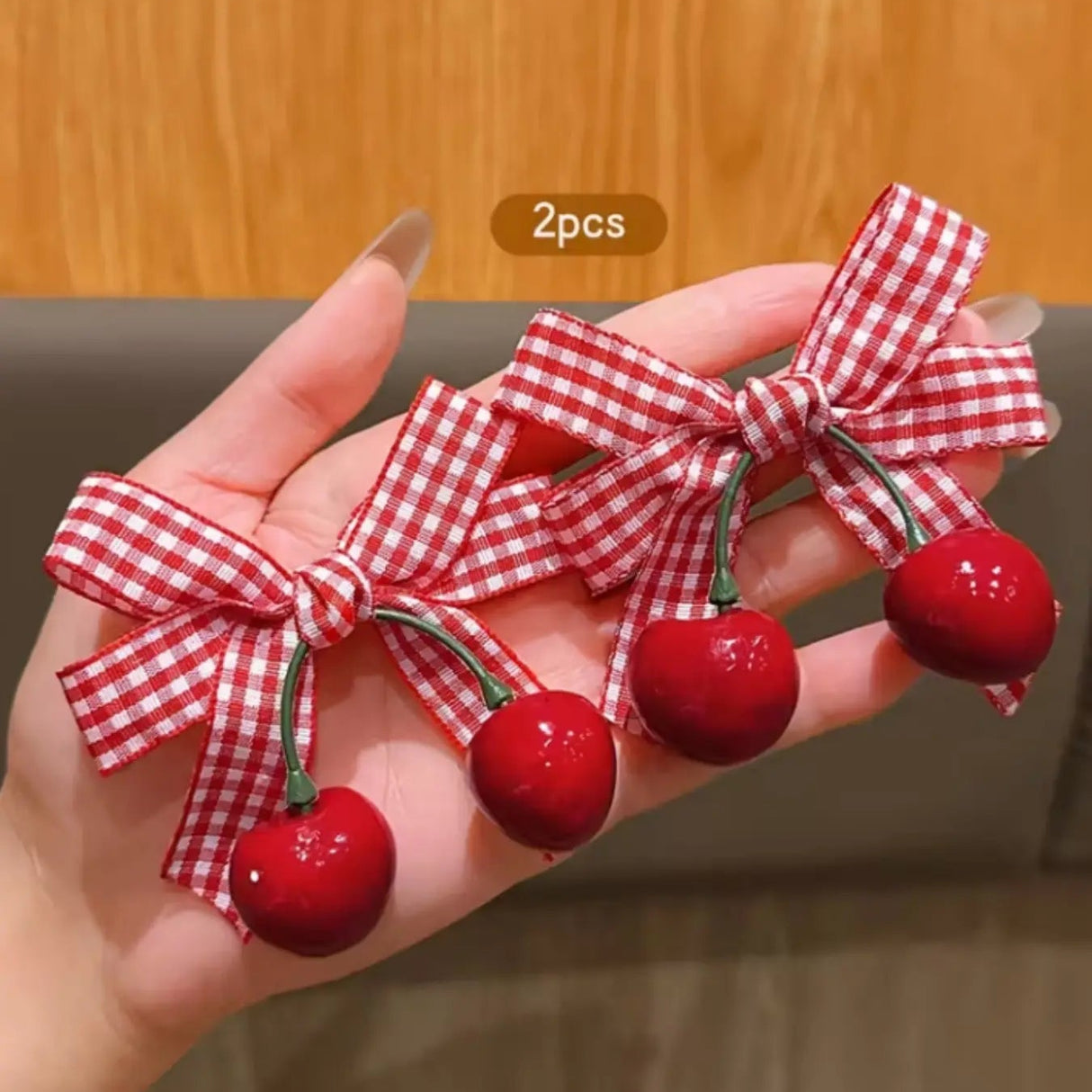 Vintage 2pcs Cherry Bows