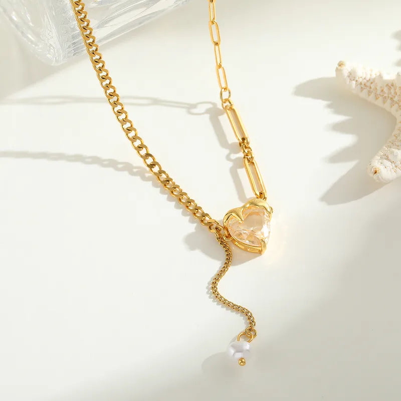 Royal Heart Gold Necklace