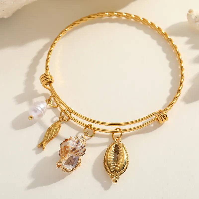 Adjustable Tropic Shell Bracelet