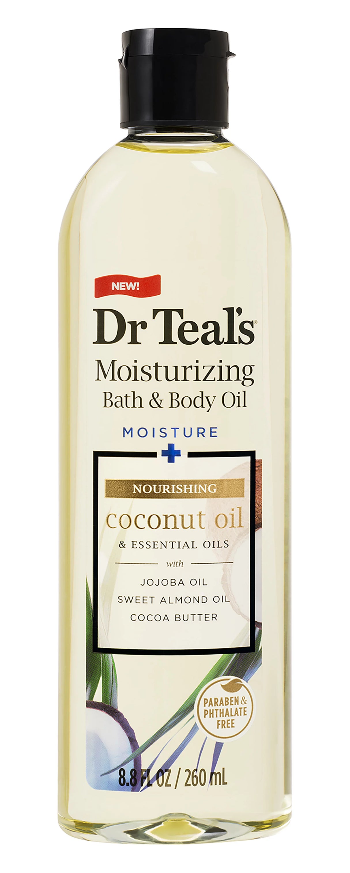 Dr Teal's Moisturizing Bath & Body Oil, Nourishing Coconut Oil