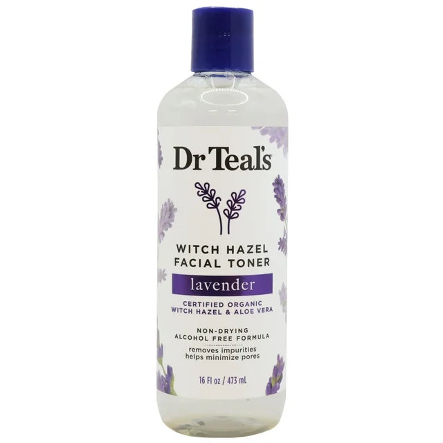 Dr Teals Witch Hazel Facial Toner Lavender 16 Oz.