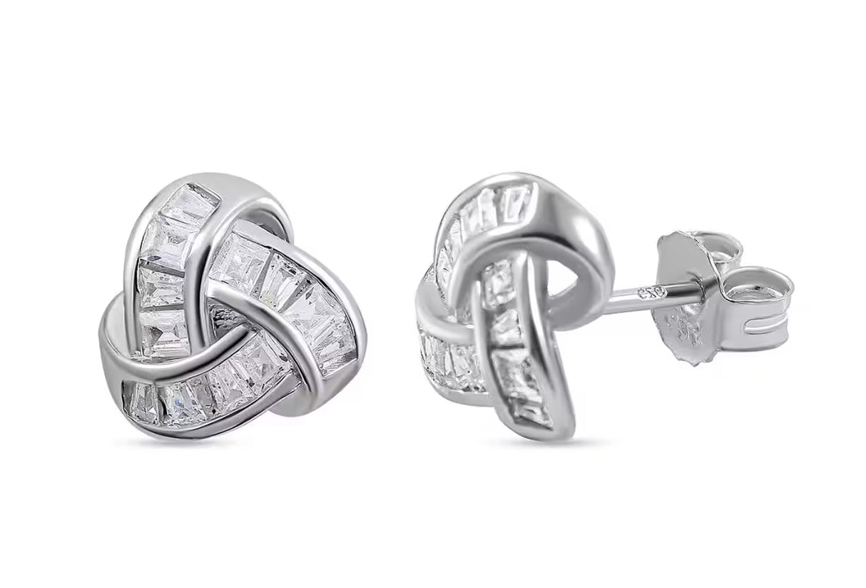 Lydia Silver Stud Earrings