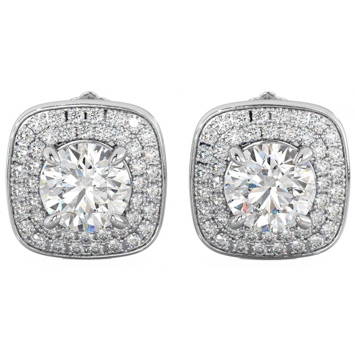 Diamante Silver Studs