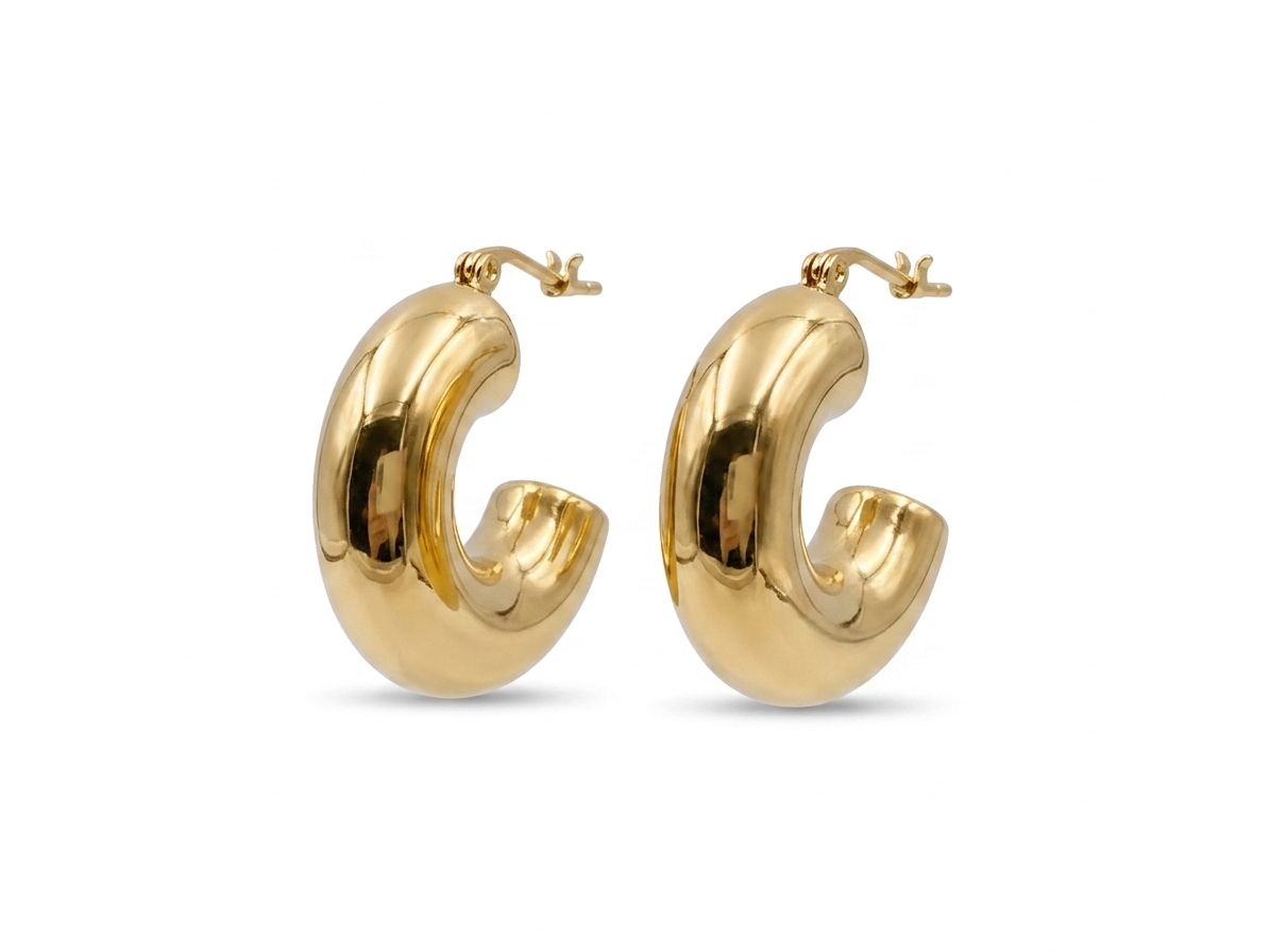 Luxe Gold Hoops Earrings