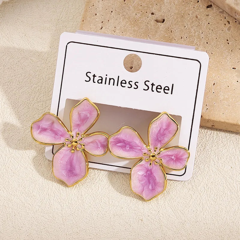 Chyna Blush Blossom Flower Earrings