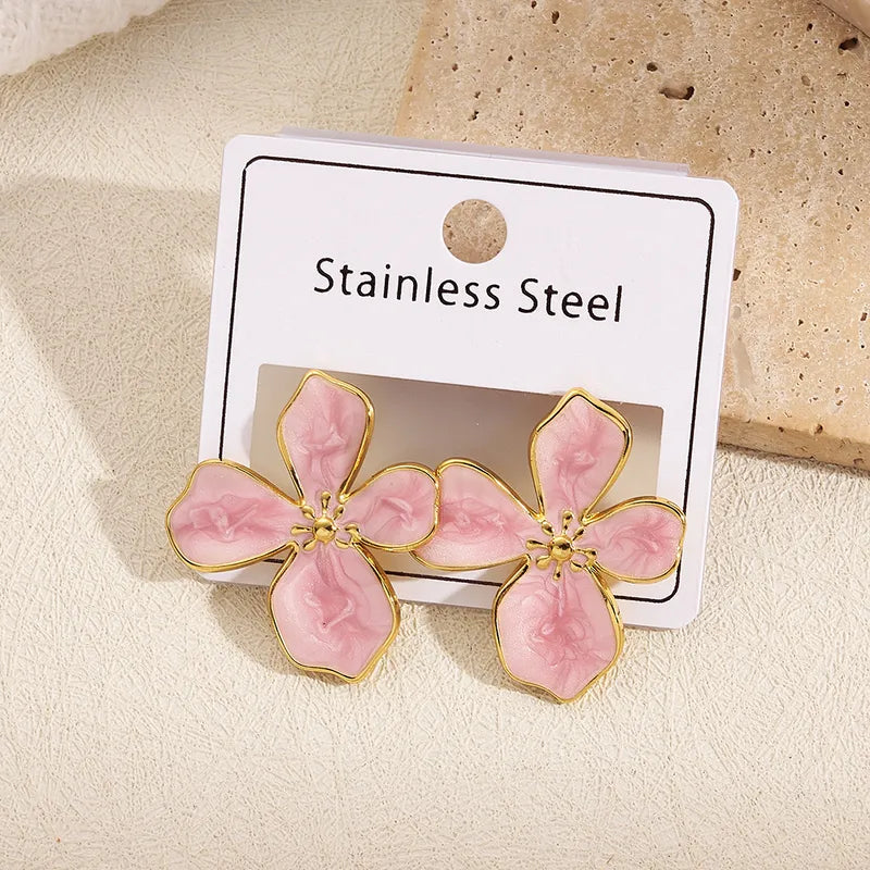 Chyna Blush Blossom Flower Earrings