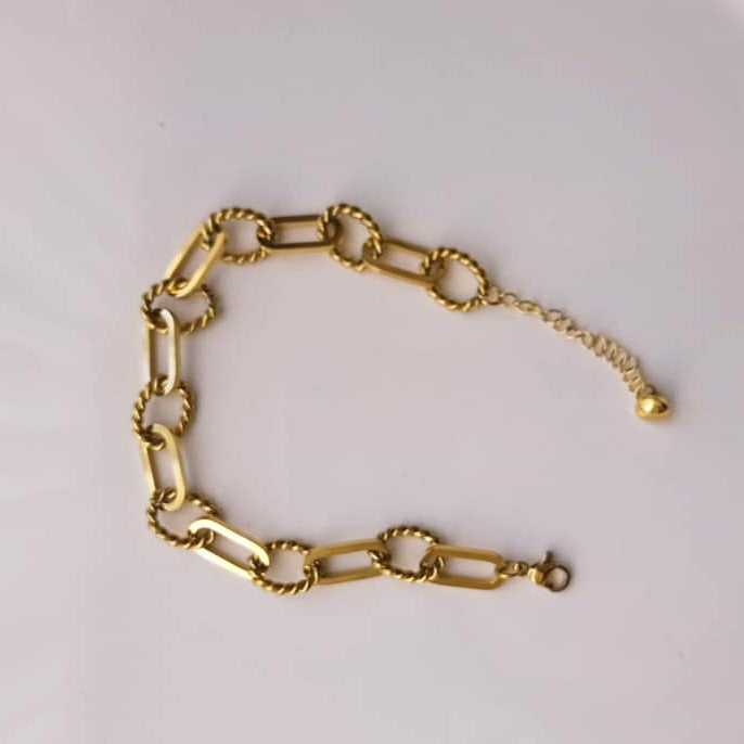 Angel Gold Chain Link Bracelet