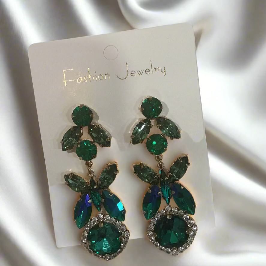 Tiana Emerald Green Earrings