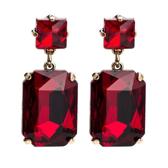 Vintage Red Ruby Earrings
