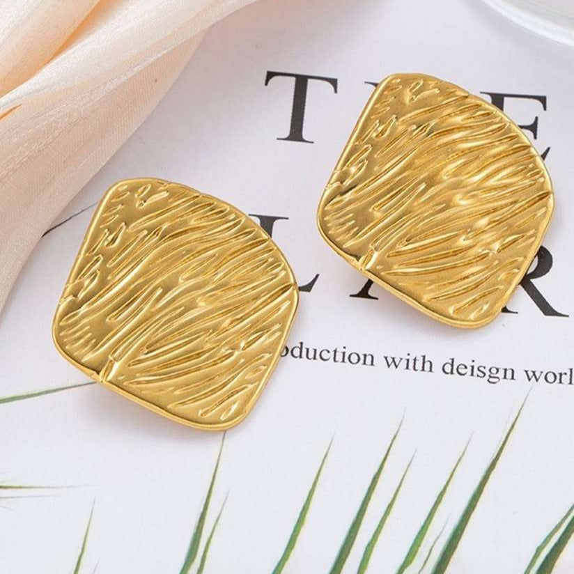 Myki Ripple Gold Earrings