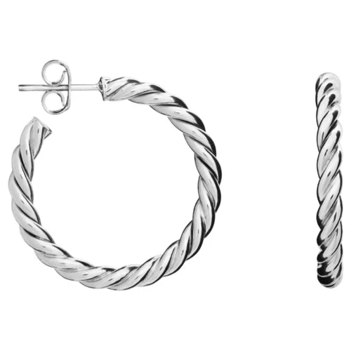 Twisted Silver Hoops