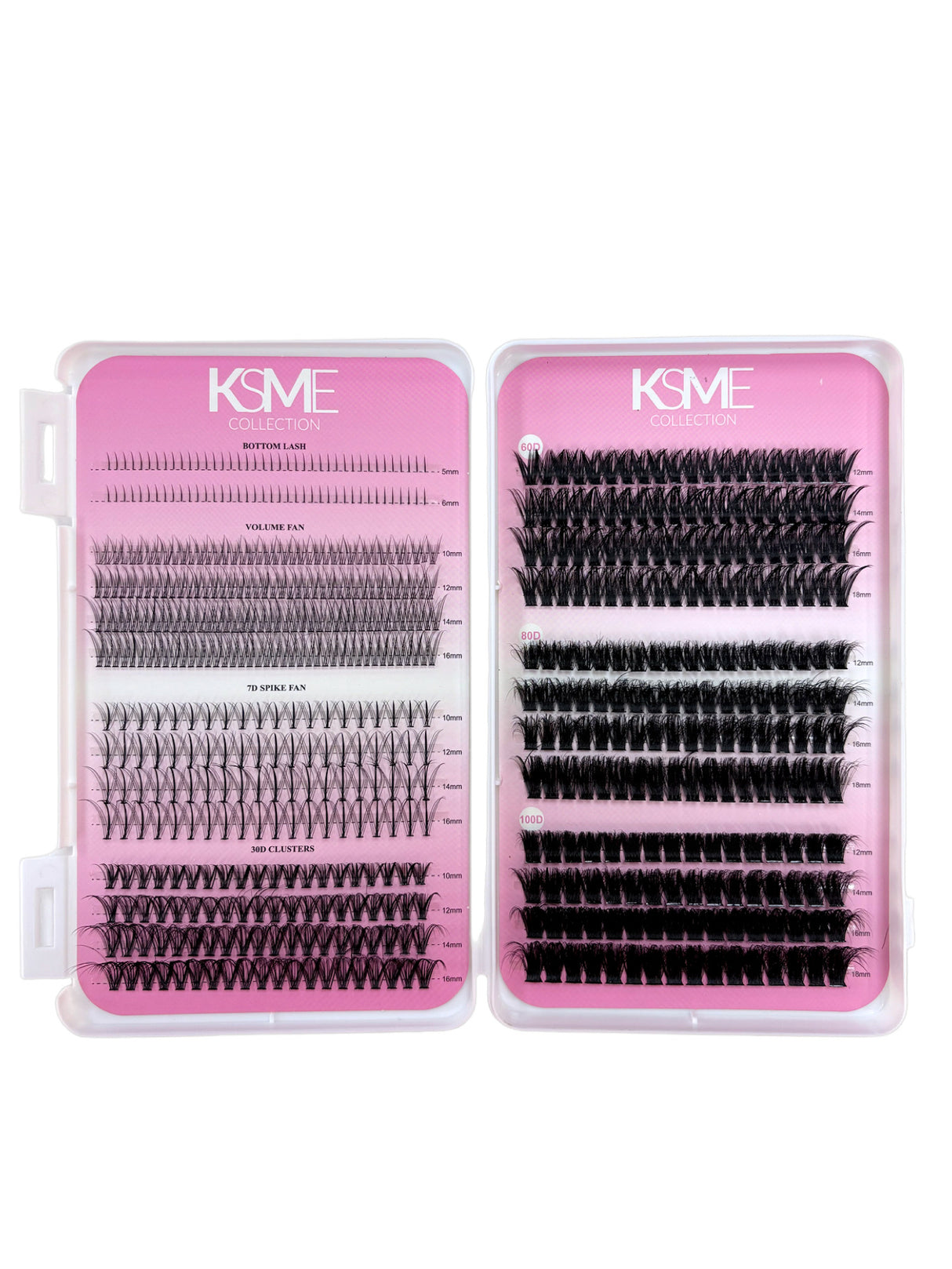 KSME Mixed Lash Book 30D-100D with bottoms and spikes