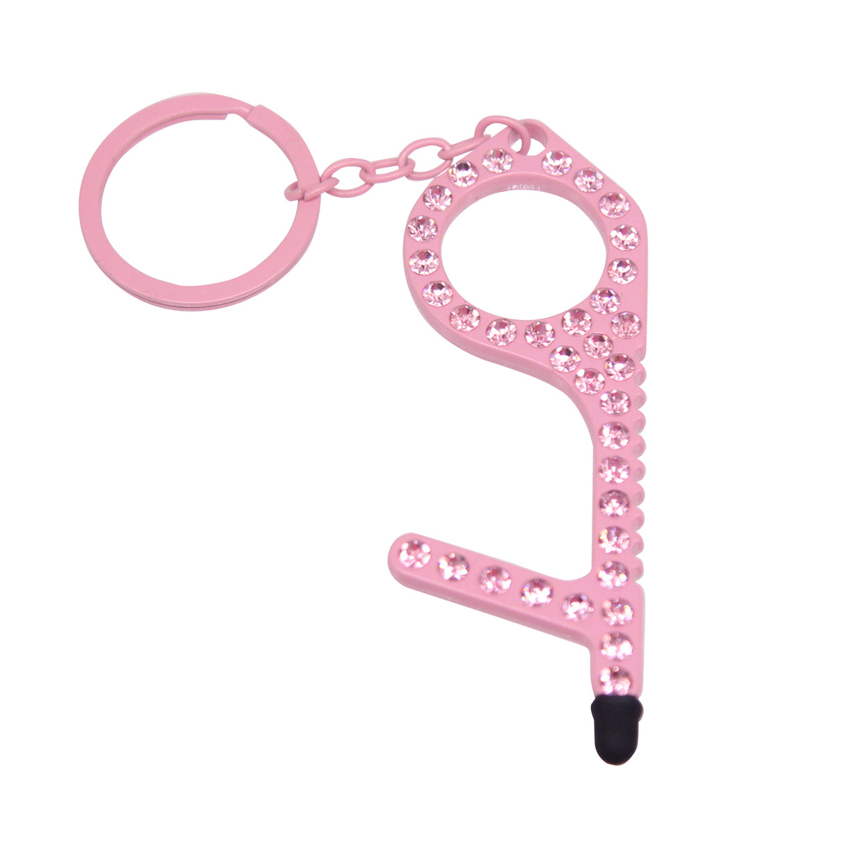 METAL RHINESTONE TOUCHLESS DOOR OPENER KEYCHAIN
