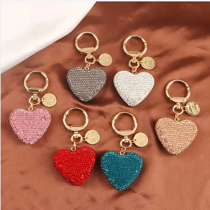 Heart Rhinestone Keychain