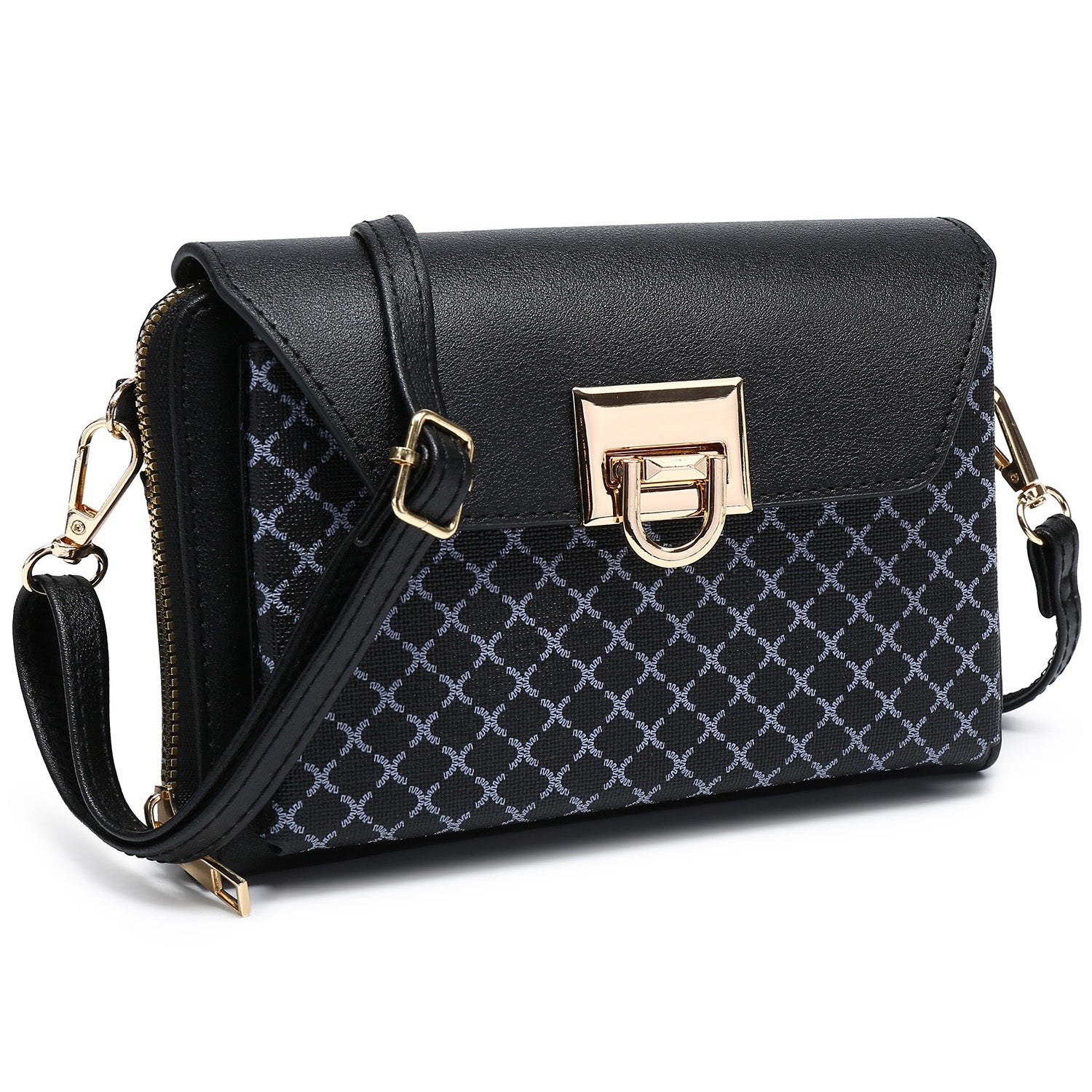 Monogram Clasp Flap Crossbody Bag