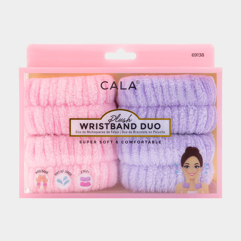 Cala Plush Wrist Band Duo Set