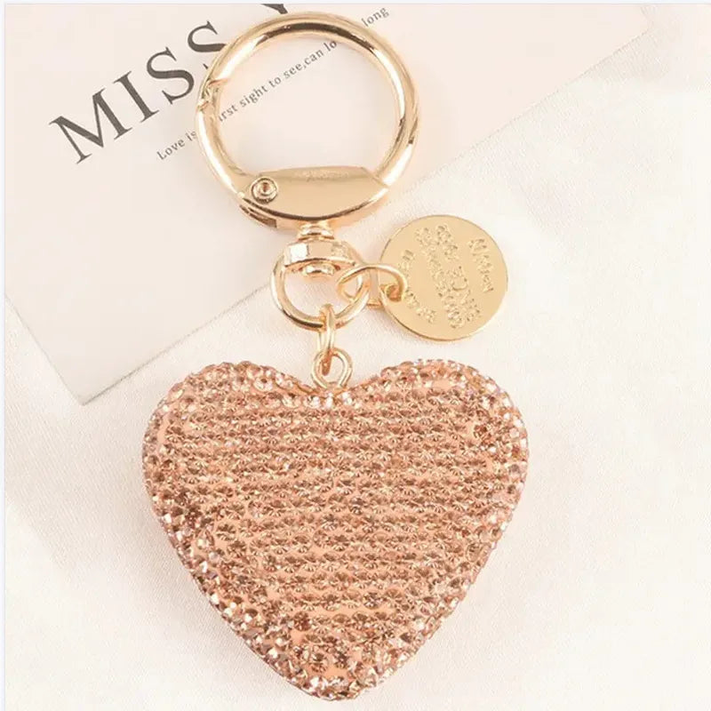 Heart Rhinestone Keychain