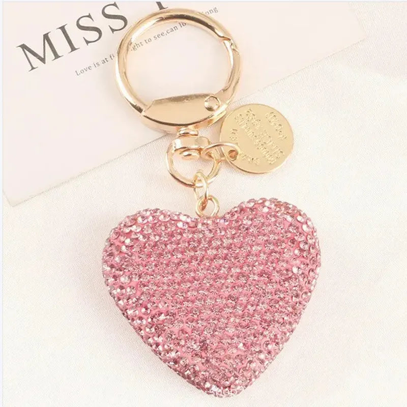 Heart Rhinestone Keychain