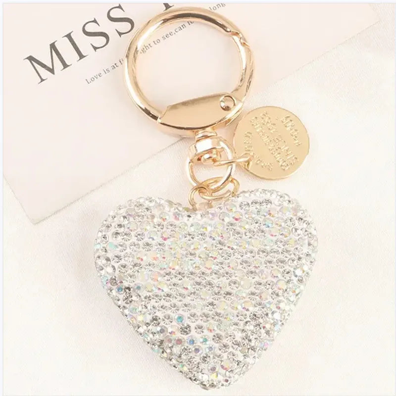 Heart Rhinestone Keychain