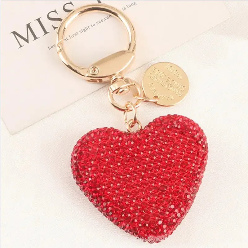 Heart Rhinestone Keychain
