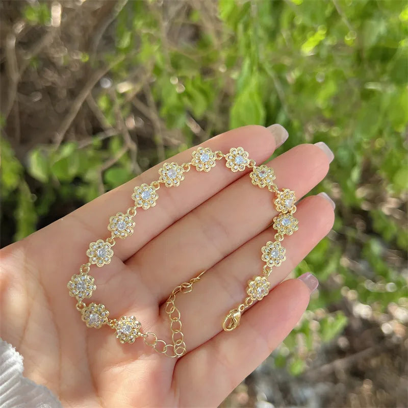 Gold Plated Zircon Bracelet