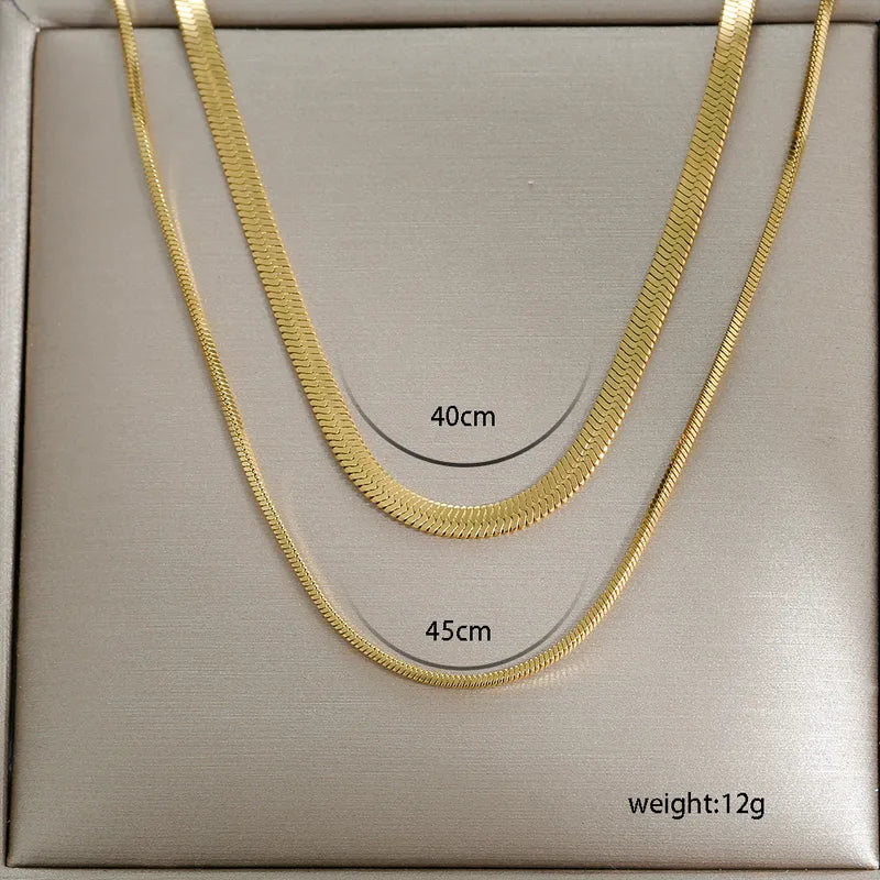304 Stainless Steel Double Layer Necklaces