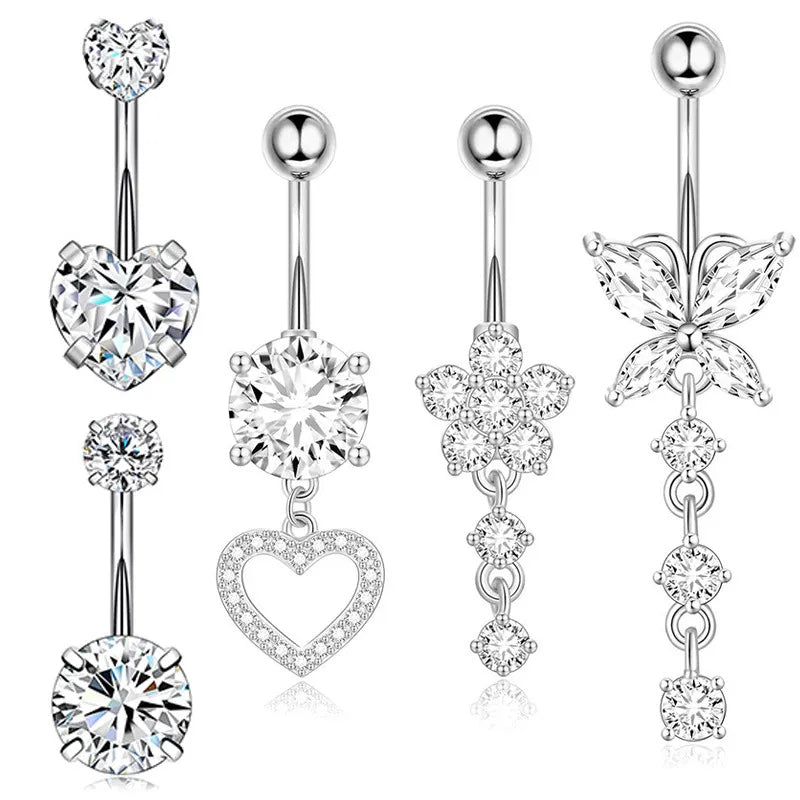 Fashion Stainless Steel Navel Rings