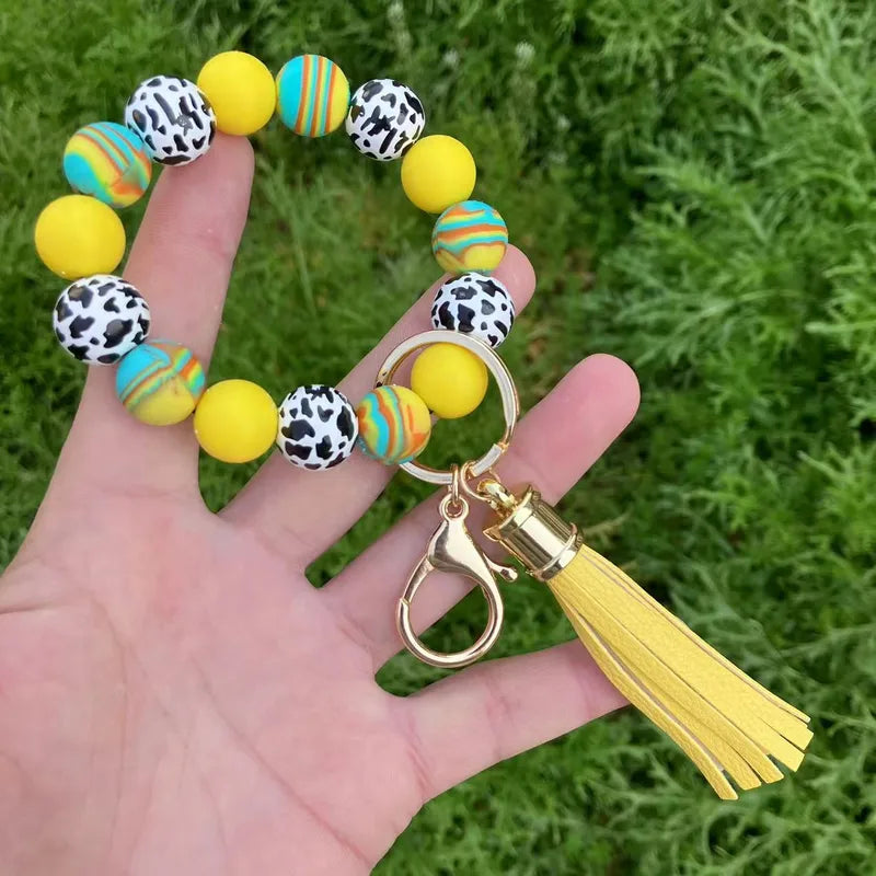 Silicon Beaded Keychain