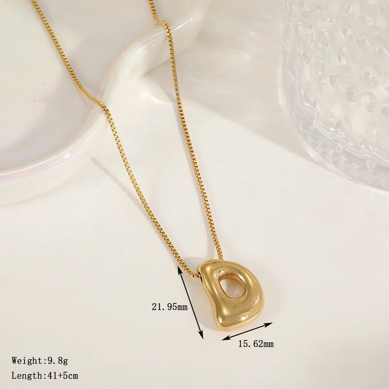 Gold Blown Inital Necklace