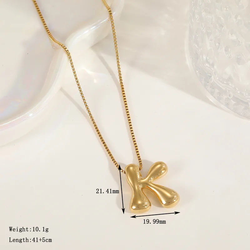 Gold Blown Inital Necklace