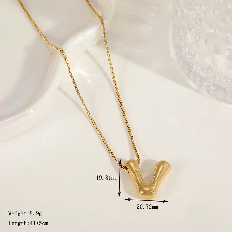 Gold Blown Inital Necklace