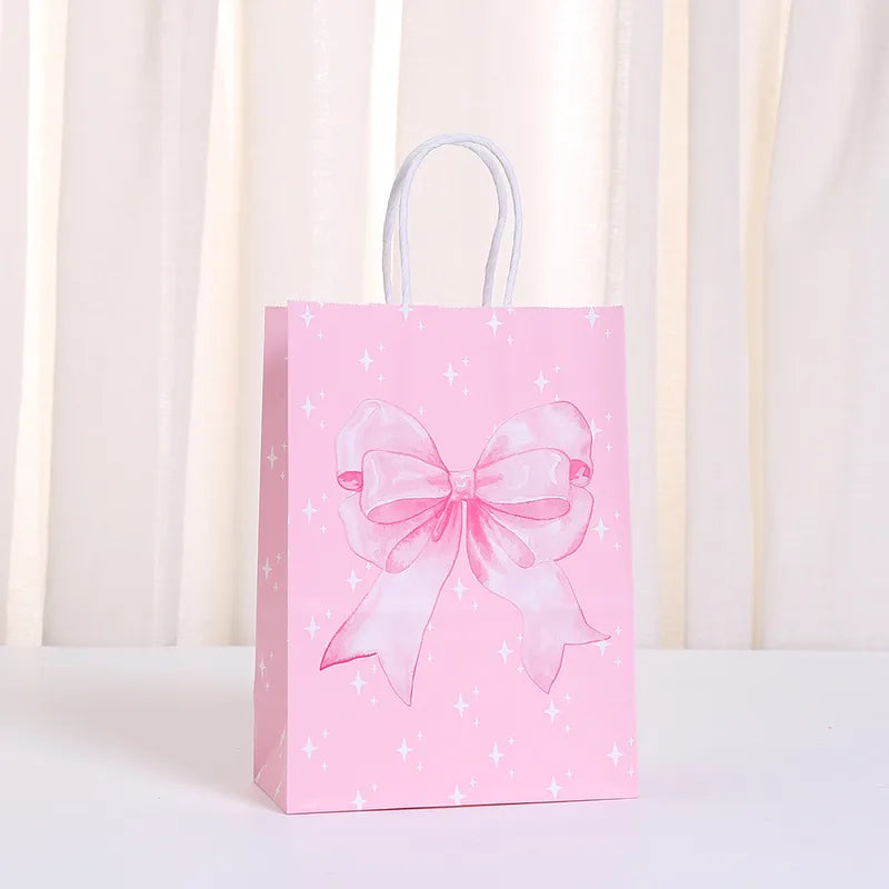 Pink Croquet Bow Gift Bags