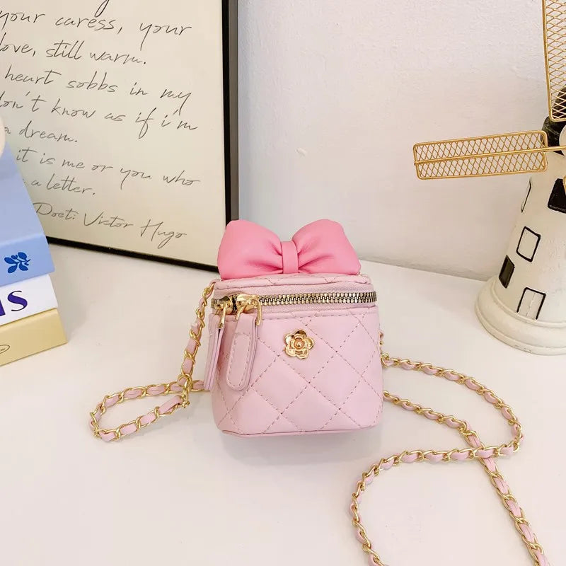 Angel Quilted Bow Crossbody