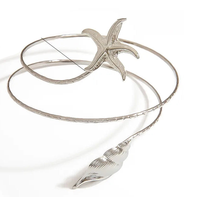 Silver Starfish Arm Cuff